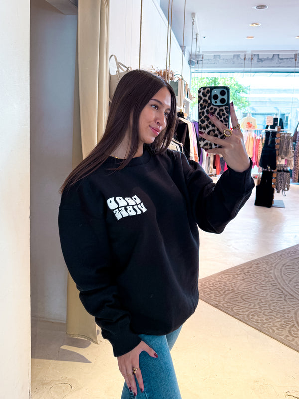 Good Vibes Only Crew Neck Schwarz