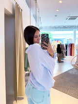 Bluse mit Rüschen Flieder