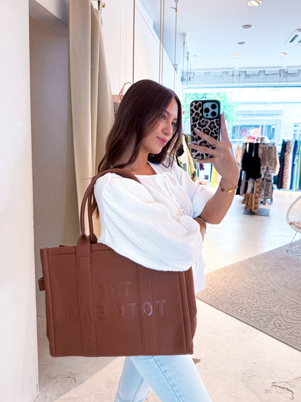 Große Tote Bag Camel