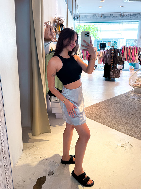Kurzer Silky Rock Grau