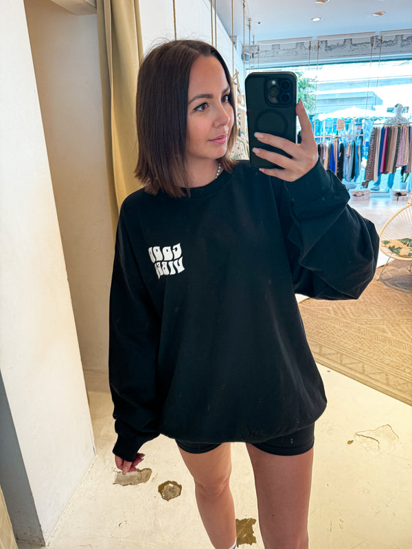 Good Vibes Crew Neck Schwarz