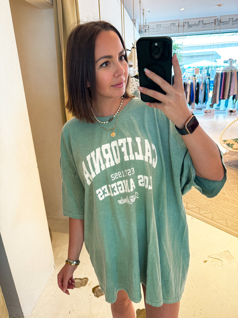 California Oversized Tee Mint