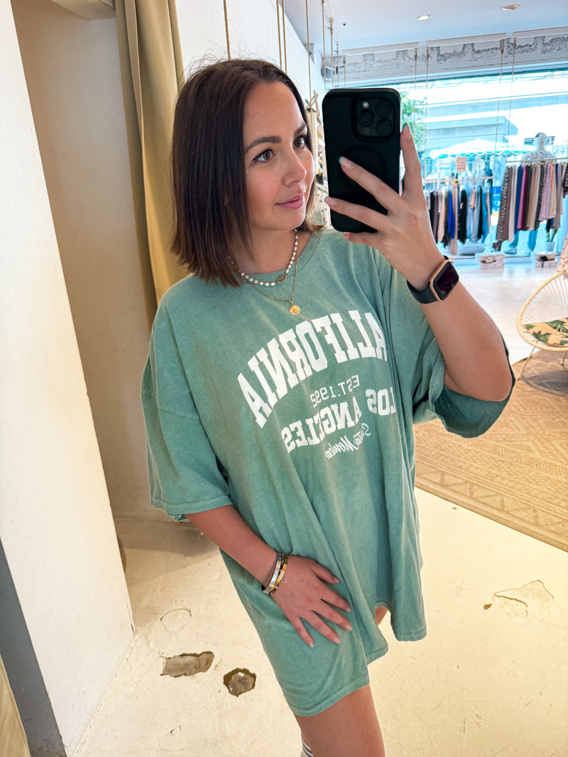 California Oversized Tee Mint