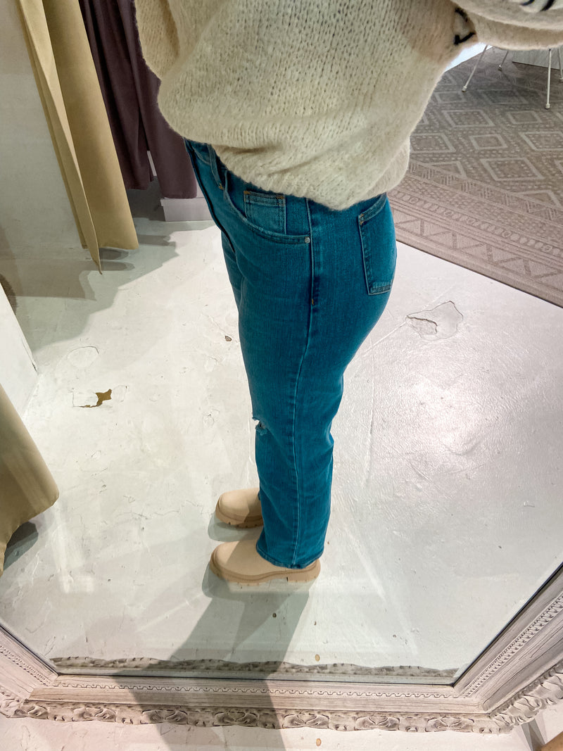 Wide Leg Jeans Blau