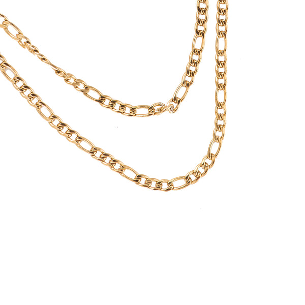 Two Layer Chain Antonia Edelstahl Kette Gold