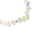 Augusta Half Beads Half Pearl Armband