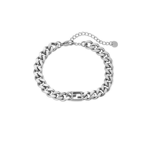 Find Flat Chain Edelstahl Armband Silber