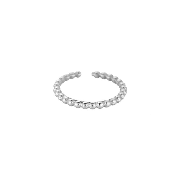 Simple Dots Ring Silber
