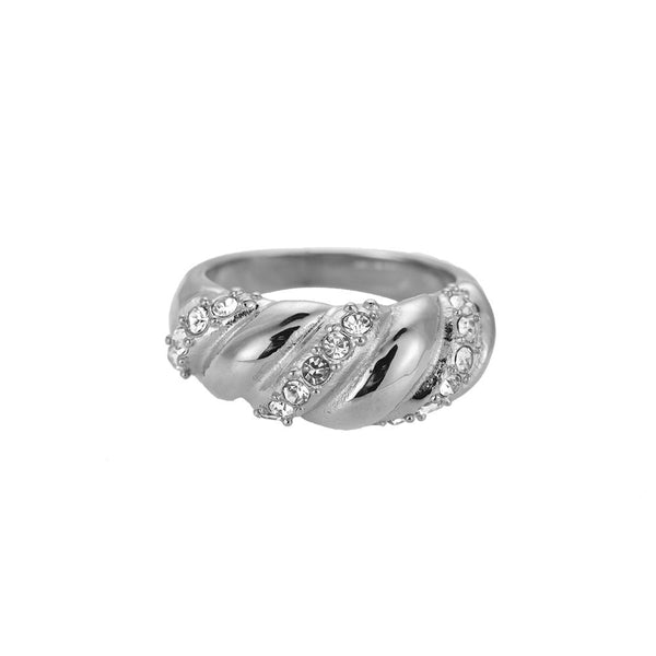 Magnificent Twist Edelstahl Ring Silber